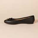 Amazon Essentials Women's Comfortable Round Toe Ballet Flats with Bow (Black) Size 9.5