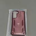 SOiOS for Samsung Galaxy S22 Protective Case: Military Grade Drop Proof Protection Mobile Phone Cover with Kickstand | Rugged Shockproof TPU Matte Textured Sturdy Phone Bumper (Rose Pink)