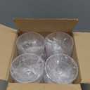 Lawei 12 Pack Acrylic Ice Cream Bowls - 8 Oz Clear Plastic Dessert Cups Footed Ice Cream Bowls for Dessert, Sundae, Ice Cream, Salad, Cocktail, Condiment, Trifle