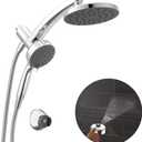 Delta 6-Setting PivotPro 3-in-1 Combination Shower Head with ProClean Spray, Chrome Round Shower Head Rainfall with Handheld Spray, 1.75 GPM, Chrome 75648