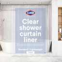 Clorox Shower Curtain Liner, Premium Lightweight Durable Waterproof 4g PEVA for Bathroom with Weighted Magnets, Standard Size 70" x 72", Clear 2 Pack