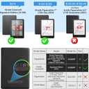 CoBak Case for 7" Ereader 2024 - New PU Leather Cover and Clear Soft Silicone Back Cover with Auto Sleep Wake Feature (Sage Glitter)