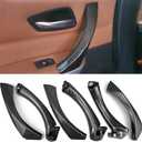 Car Door Handle Compatible with BMW 3 Series E90 E91 2006-2012 Interior Door Pull Handles Replace Cover Assembly for 323i 325i 328i 330i 335i (Carbon Fiber Color)