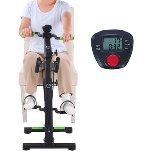 Pedal Exerciser Bike for Seniors, Arm Leg Hand and Knee Elderly Exercise Equipment, Sitting Home Exercise Machine for Total Body, Upper and Lower Limb Physical Therapy Trainer