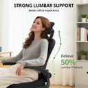 Office Chair Ergonomic Desk Chair, 330LBS Capacity, High Back Computer Chair for Long Hours Comfortable, Rolling Swivel Executive Task Chair for Home Office with Flip-up Armrests, Black, One Size