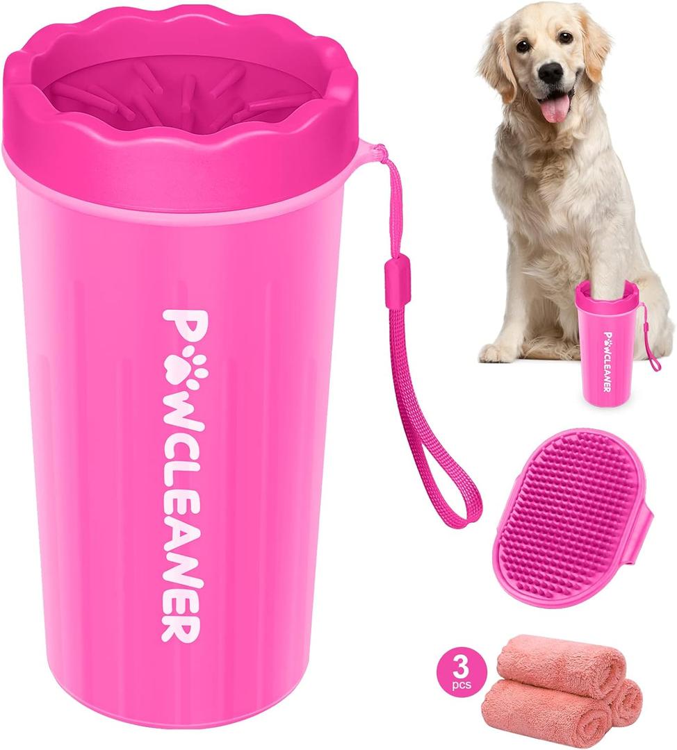dog paw cleaner big pink (Large, Pink)