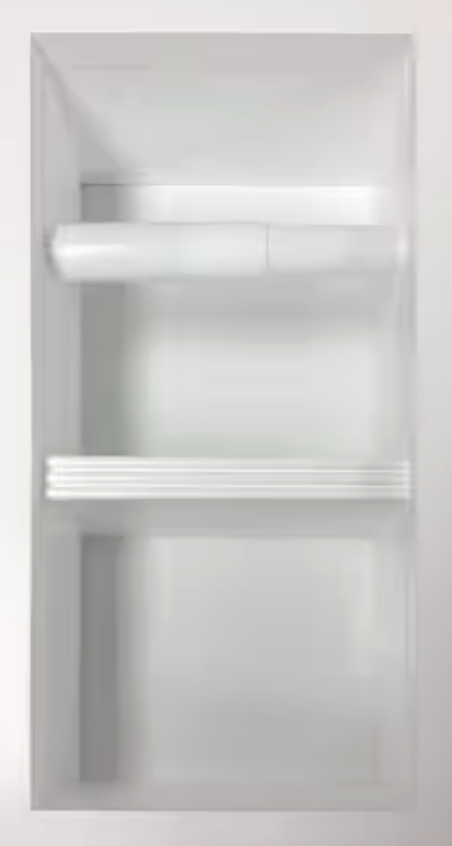 Ferrochef Dual Roll Recessed Toilet Paper Holder - 304 Stainless Steel, Hidden in-Wall Design, Simple Loading and Unloading, Space-Saving for Modern Bathrooms White