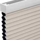 Changshade Cordless Cellular Shades, Blackout Honeycomb Shades for Windows, Pull Down Pleated Blinds, Easy to Install for Indoor Windows and French Doors,35" W x 72" H, Beige