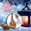 Giraffe Themed Christmas Ornament 2025 Animal Lover Gift Wildlife Holiday Decor African Safari Keepsake Unique Animal, Festive Giraffe Keepsake Gifts (C12)