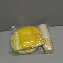 175 Pcs Yellow Gingham Plates and Napkins Party Supplies-Yellow and White Scalloped Paper Plates Disposable Plaid Cocktail Napkin Checkered Dinner Party Set for Wedding Baby ShowerServe 25 Guest