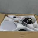 Ceiling Fans with Lights- 46" Low Profile Indoor Ceiling Fan with Light and Remote/APP Control, Flush Mount, LED Dimmable DC Reversible Modern Ceiling Fan for BedroomBlack