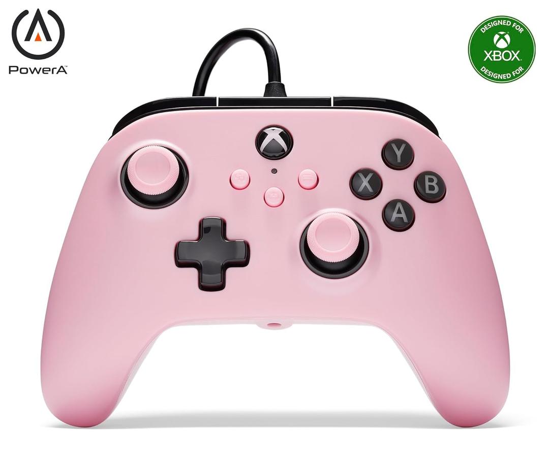 PowerA Wired Controller for Xbox Series X|S - Pink, Gamepad, Video Game/Gaming Controller, Works With Xbox One, Officially Licensed
