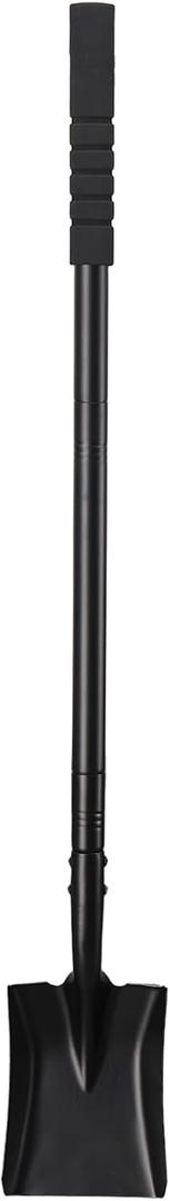 Small Square Shovel 43.3Inches Small Shovel with Metal Handle Garden Tool for Camping Farming Gardening Digging, Black