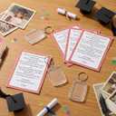 36 Sets End of Year Student Gifts from Teacher Perschool Graduation Gift Includes 36 Photo Frame Keychains and 36 Poem Cards for Students