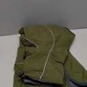 Barkworthies Dog Raincoat - Waterproof Winter Jacket with Velvet Inner, Reflective Strip, Green, Large