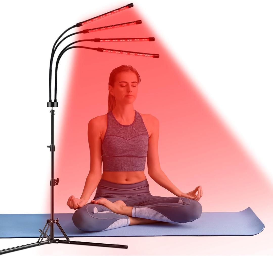 Red Light Therapy for Body, 80LEDs Infrared Therapy With Adjustable Bracket and Gooseneck, 660nm 850nm Deep Red for Face, Neck