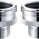 2 Pack Ball End Shower Arm Adapter Kit, Converts Vintage 14UN 20UN Arms to 1/2 Inch NPT, for Converting Old Fashioned Ball Shower Arm to 1/2'' Standard Fittings