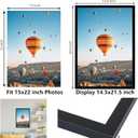 JCJMY 15x22 Picture Frame for Poster Photo Picture, Horizontal and Vertical Formats for Wall Hanging, 15 x 22 Wall Gallery Poster Photo Frame for 15 by 22 Photos Posters, Black