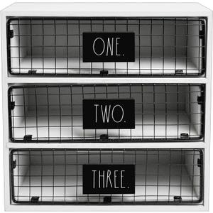 Rae Dunn Farmhouse Decor Metal Wire Storage Baskets, Wood Base Containers Organizing Basket Caddy Bin for Kitchen Cabinets, Bathroom, Pantry, Garage, Laundry Room, Closets