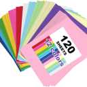 Large Construction Paper Assorted for Art Supplies 17.3”x23.4” Colored Craft Paper for Drawing DIY Art Project 120 Sheets