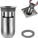 Shower Floor Drain Plug, Water Sealing, Mini Bottle Trap Design, 304 Stainless Steel Material, Anti- Odor Plugs for Bathroom (1, Depth 3.3'')