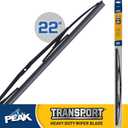 PEAK Transport Heavy Duty Windshield Wiper Blade, Durable Metal Wiper Blade Replacement for Class 6-8 Trucks, Class A RV's, and Transit Buses with Saddle Wiper Arm and 22" Wide Saddle Blade