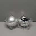 Christmas Ornaments Balls 5.9" Large Christmas Decorations Xmas Tree Shatterproof Big Silver Christmas Ball Ornaments with Hanging Loop for Wedding Holiday Halloween Party Indoor Outdoor Decor 2 Pcs