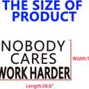 SEATUNE Large Gym Wall Decals - Inspirational Quotes Motivational Office Wall Stickers - Bedroom Home Gym Yoga Garage Vinyl Art Wall Decor - Nobody Cares Work Harder 28.6"X15"