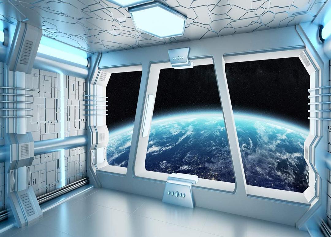 LYWYGG 7x5FT Space Backdrop Space Station Photography Background Universe Galaxy Outer Space Backdrops CP-214