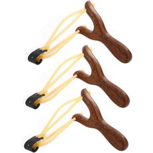 Wooden Slingshot Toy Slingshot for Kids Hunting Slingshot for Adults for Outdoor Hunting Catapult Game Children Adult Hunting 3 Pack
