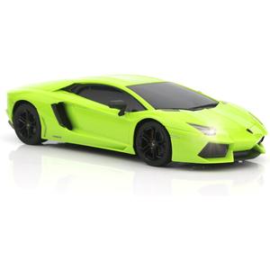 QUN FENG RC Car 1:18 Lamborghini Aventador 2.4G Radio Remote Control Cars Electric Car Sport Racing Hobby Toy Car Grade Licensed Model Vehicle for Kids, Green