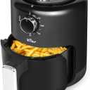 Bear Small Air Fryer 2.1 QT, Mini Airfryer Adjustable Time&Temp Control, Ideal for 1-2 People Quick Healthy Meals Snack in Minutes, Compact Size Space-Saving with Nonstick Basket