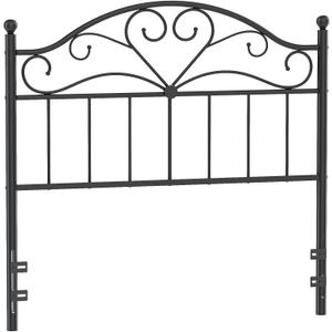 Merronix Vintage Headboard for Full Size Bed Frame, Metal Headboard Only Full Size Freestanding Headboard with Universal Adapters, Height Adjustable, Easy Assembly, Black