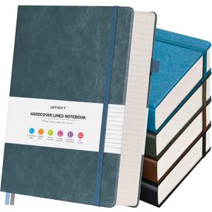 5 Pack College Ruled Notebook Bulk, A5, 312 Numbered Page Thick Journal Set