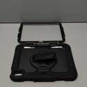 SEYMAC stock Case for iPad (A16) 11th/10th Generation 11''/10.9'' 2025/2022, Full-Body Drop Protection Case with Screen Protector &360 Rotate Hand Strap/Stand, Black