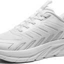 ALLSWIFIT Men's Slip On Walking Shoes Running Comfortable Tennis Breathable Non Slip Athletic Gym Workout Cross Training Fashion Sneakers, Size 8.5, White, SARR034M