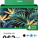 962XL 962 XL Ink Cartridges for HP Printers Replacement for HP 962XL Ink Cartridges Combo Pack HP962 Work for HP Officejet Pro 9010 9015 9018 9020 Printers, Black and Color