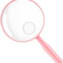 2 x Lakei Magnifying Glass,10X Handheld Reading Magnifying Glass110mm Shatter Resistant Lens, Non-Slip Handle, Suitable for Elderly Reading, Adults Close Work, Hobbies and Halloween & Cosplay (Pink)