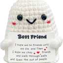 3 x Halloween Decoration Friend Gift Knitted Toys with Friendly Card Best Gift for Friends Teen Girl Boy
