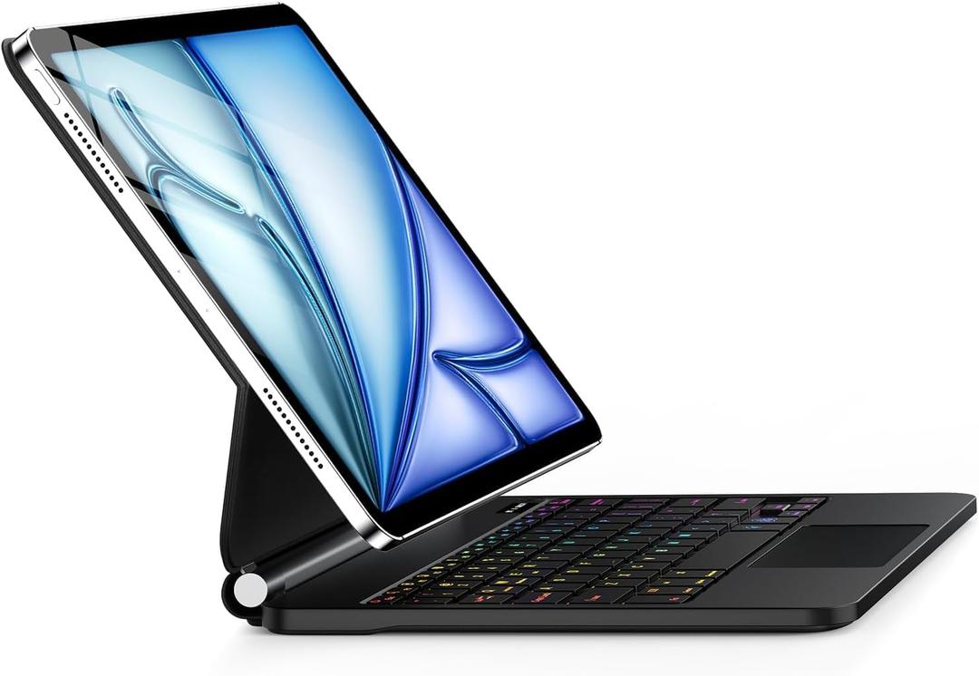 Keyboard Case for iPad Air 13 inch (M4/2026/M3 2025/M2 2024),iPad Pro 12.9 inch (3/4/5/6th Gen)Magic-Style Magnetic - Floating Cantilever StandBacklit Keyboard with Multi-Touch Trackpad (Black-2)