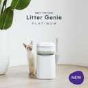 Litter Genie Platinum Pail Made of Durable Stainless Steel Includes 1 Easy Roll Refill