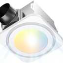 Amico Bathroom Exhaust Fan with Light, 80 CFM, 1.0 Sones, 1400LM, 3CCT, Easy Install & Very Quiet, Ceiling Mount Shower Bathroom Fan with light, Powerful Bathroom Vent Fan, FCC Certified