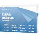 CALPALMY (4-Pack) 12x24 Clear Acrylic Sheet Plexiglass 1/8 Thick, Use for Craft Projects, Signs, Display Cases and More, Cut with Cricut, Engraver, Saw or Hand Tools No Knives