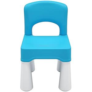 Plastic Kids Chair, Durable and Lightweight, 9.3" Height Seat, Indoor or Outdoor Use for Boys Girls Aged 2+ Blue