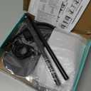 30X 10X Extra Large Floor Magnifying Glass with Light and Stand,60 LED Flexible Gooseneck Floor Magnifying Lamp with 5 Color Modes, 2-in-1 Lighted Magnifiers for Close Work, Sewing,Crafts, Painting (Black)