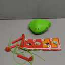 Chameleon Tongue Shooting Game with Blowing Air - 4PC Multiplayer Party Set for Kids w/Frog Masks & Insect Cardboard Targets