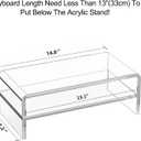 Egchi Acrylic Monitor Stand, 2 Tiers Clear Monitor Riser Computer Stand for Office, Home, Office, 5.12 Inches Hight PC Desk Stand for Keyboard Storage, Premium Platform for Laptop Printer TV Screen