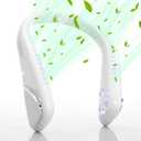 Kternay Bladeless Neck Fan - Portable Neck Fans with 3 Wind Speed,USB Rechargeable Personal Neck Fan, Hands-Free Design USB Fan - Ideal for Outdoor Activities and Travel (White)