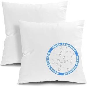 Fixwal 26x26 Inches Outdoor Pillow Inserts Set of 2, Waterproof Decorative Throw Pillows Insert, Square Pillow Form for Patio, Furniture, Bed, Living Room, Garden