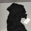 BORIFLORS Women's Sexy Ruched Bodycon Midi Dresses Elegant Mesh Long Sleeve Square Neck Ruffle Hem Cocktail Party Dress (Black), XS